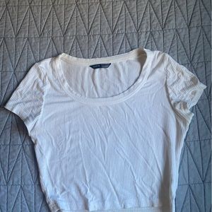 Shein white scoop neck crop top size XS